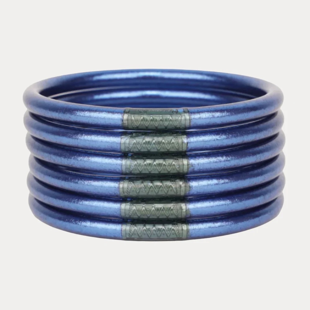Budha Girl All Weather Bangles set in color Marine, set of 6